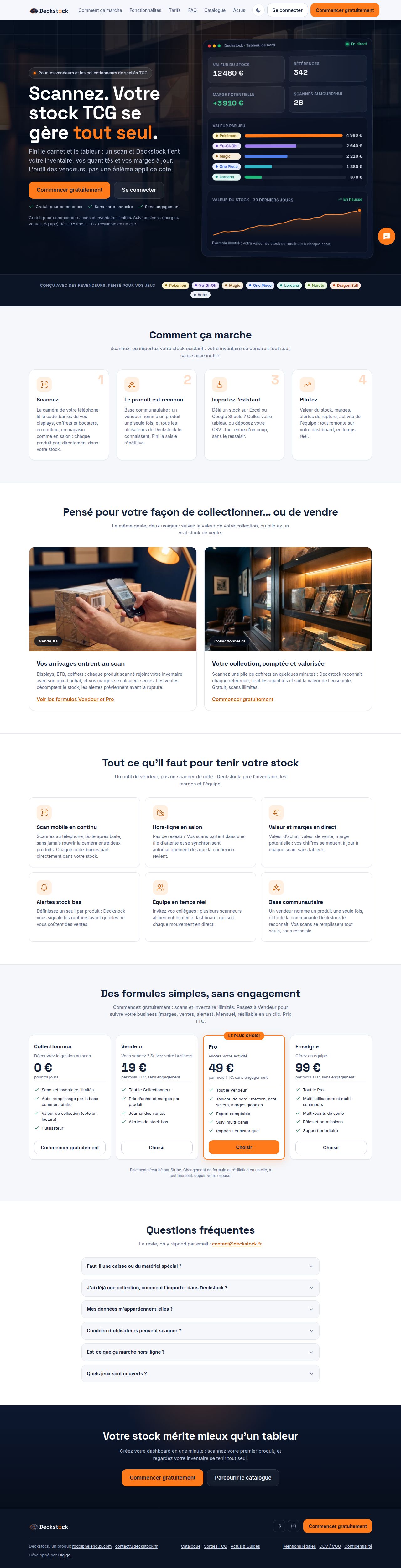 Site web Deckstock