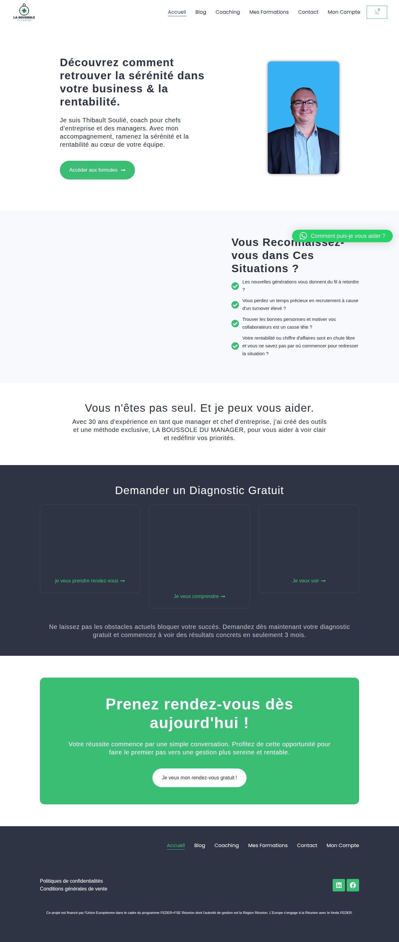 Site web La Boussole du Manager