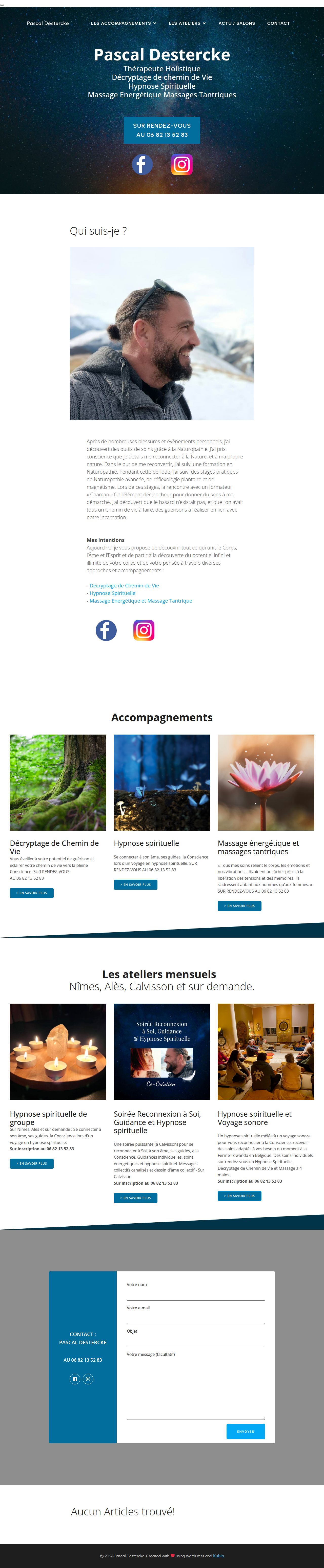 Site web Pascal Destercke