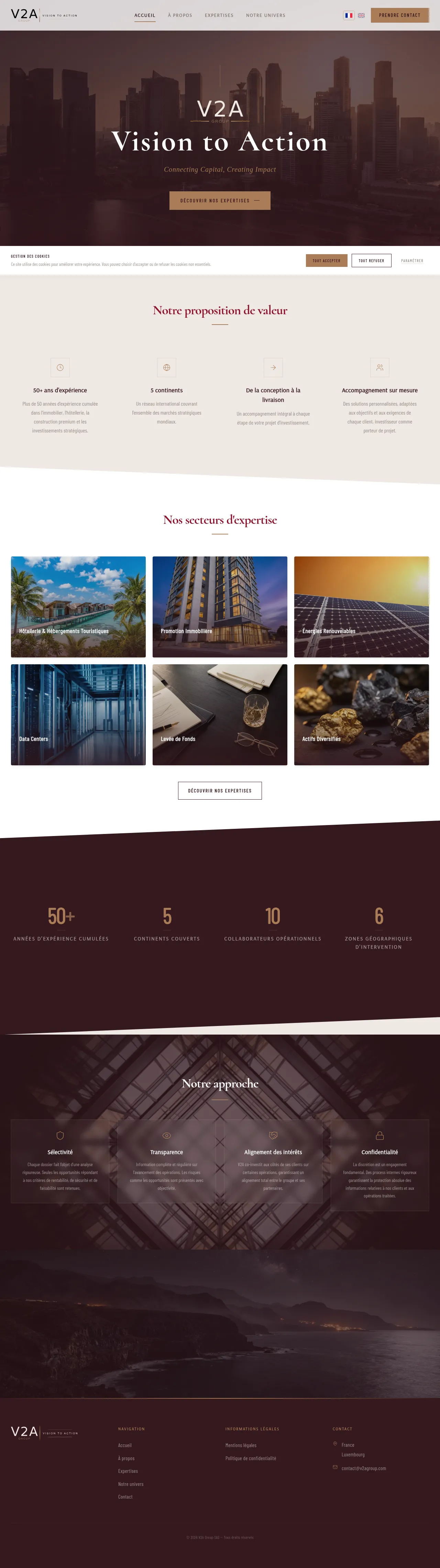 Site web V2A Group